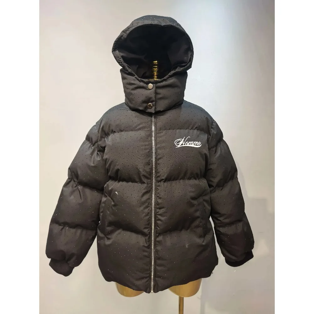 Puffer Padded Cotton Jacket Women's Winter Coat Harajuku Warm Thicken Coat Vintage Zip Up Outerwear Casual Streetwear Y2k Outfit