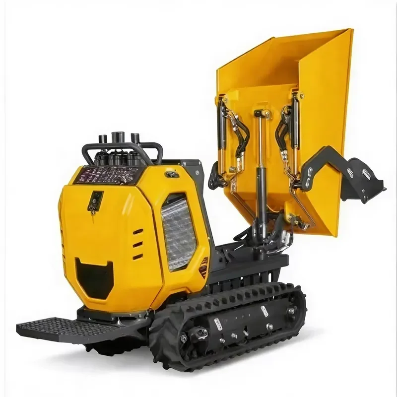 RCM 1100lb 420cc E-start Engine Stand-ON Hydraulic Track Dumper with High Productivity Tipping and Lifting and