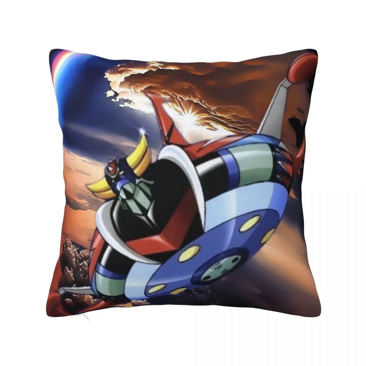 Goldrake Goldorak Anime Mazinger Z UFO Robot Grendizer Square Pillowcase Pillow Cover Cushion Decor Throw Pillow for Home Sofa