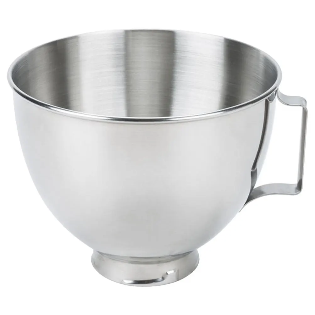 

Stainless Steel Mixer Bowl Long Lasting Flat Bottom Easy Pouring Handle Dishwasher Safe Compatible Stand Mixers Kitchen