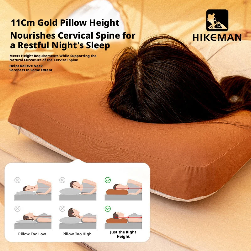 Hikeman Memory Foam Pillow Travel Business Trips Light weight Slow-Rebound Nap Pillow Side Sleepers with Neck Support