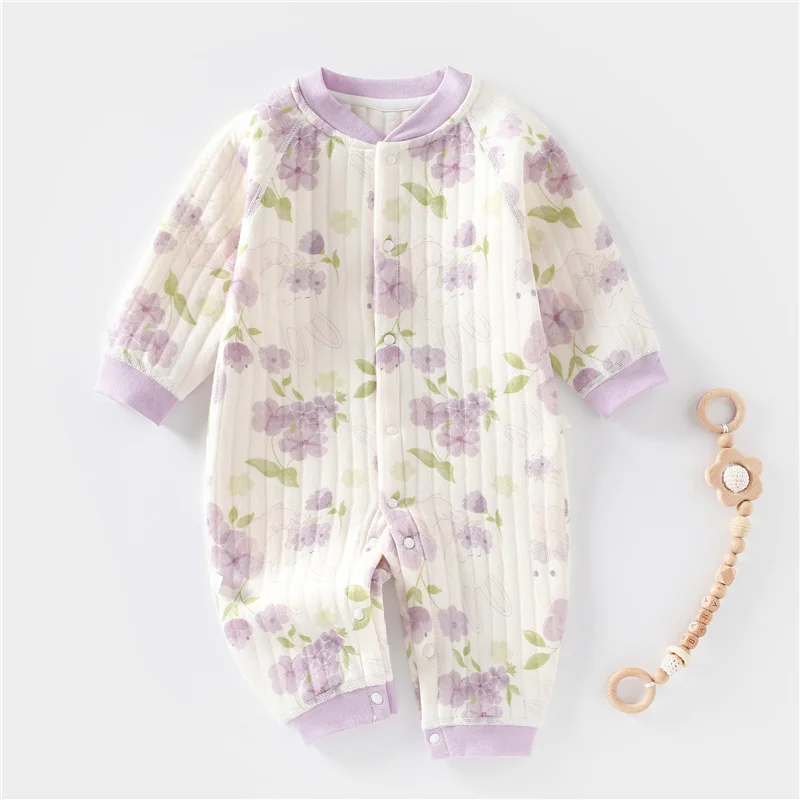 Newborn Cotton Bodysuit Baby Clothes New Spring Infant Girls Boys Onesie Overalls Autumn Kids Print Warm Rompers 0-2 Years