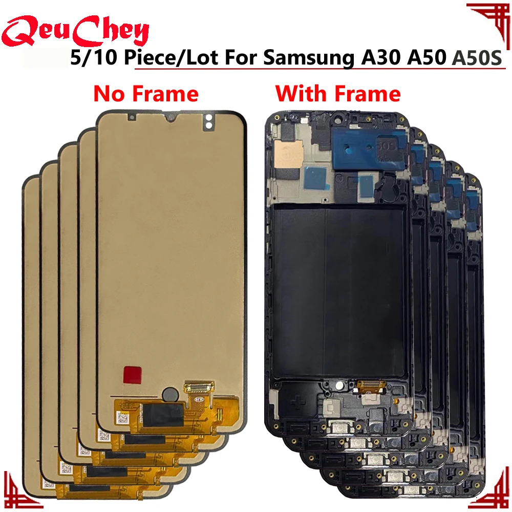 5/10 Piece/Lot OLED Incell For Samsung A30 A305 A305F LCD Display A50 A505 A505F Touch Screen Assembly A50s A507 No / With Frame