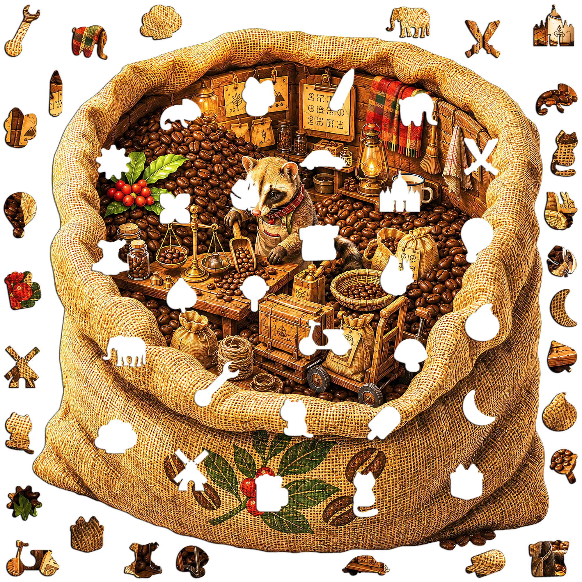 Cassette Flat Wooden Puzzle Brain Teaser Animal Jigsaw Puzzle Tabletop Puzzle Game Gift for Any Occasion Gift for Teens Kids