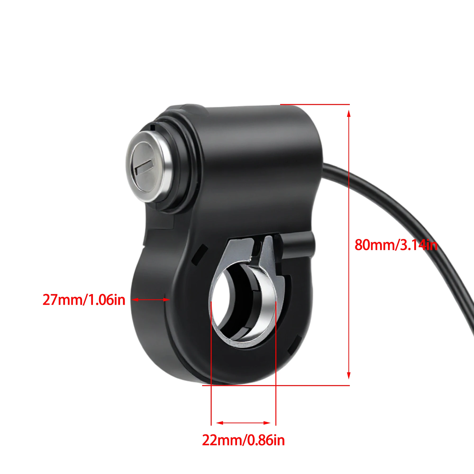 Electric Motorcycle Scooter Universal Ignition Lock Power Switch with Keys Scooter Throttle Accelerator Starter Switch Lock - view 4