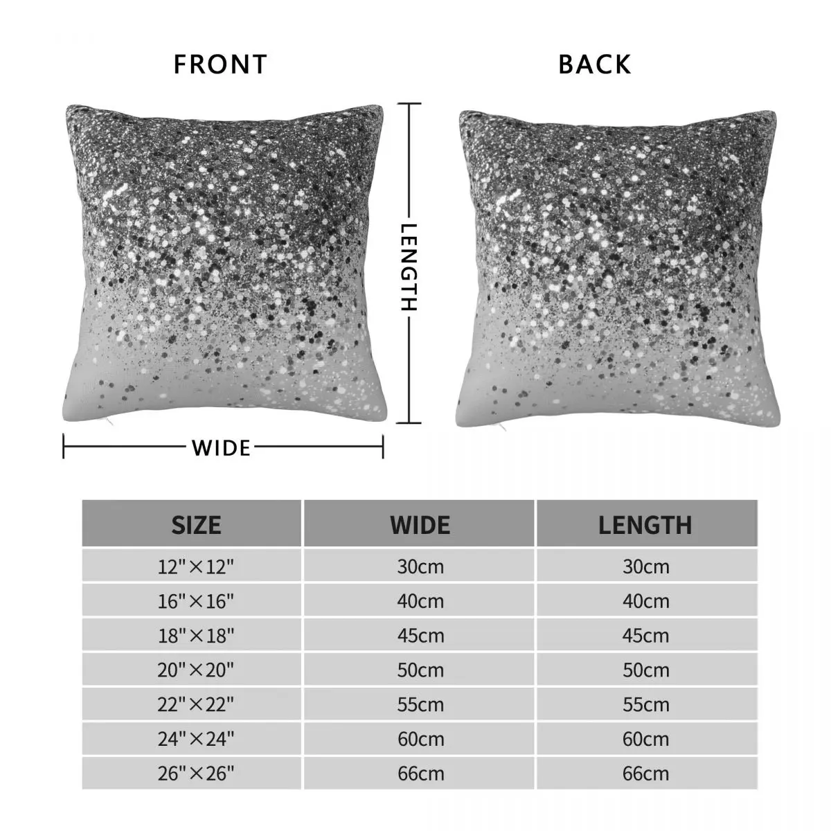 Soft Silver Gray Glam Pillowcase Polyester Linen Velvet Creative Zip Decor Sofa Cushion Cover 45x45