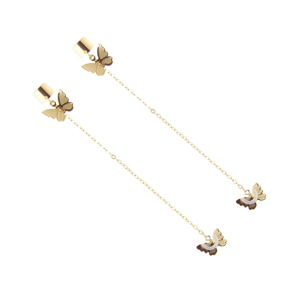 1Pair Wireless Earphone Chain Anti Lost Earrings Earphone Holder Ear Cuff Simple Fashion Jewelry Suitable for Work Gym