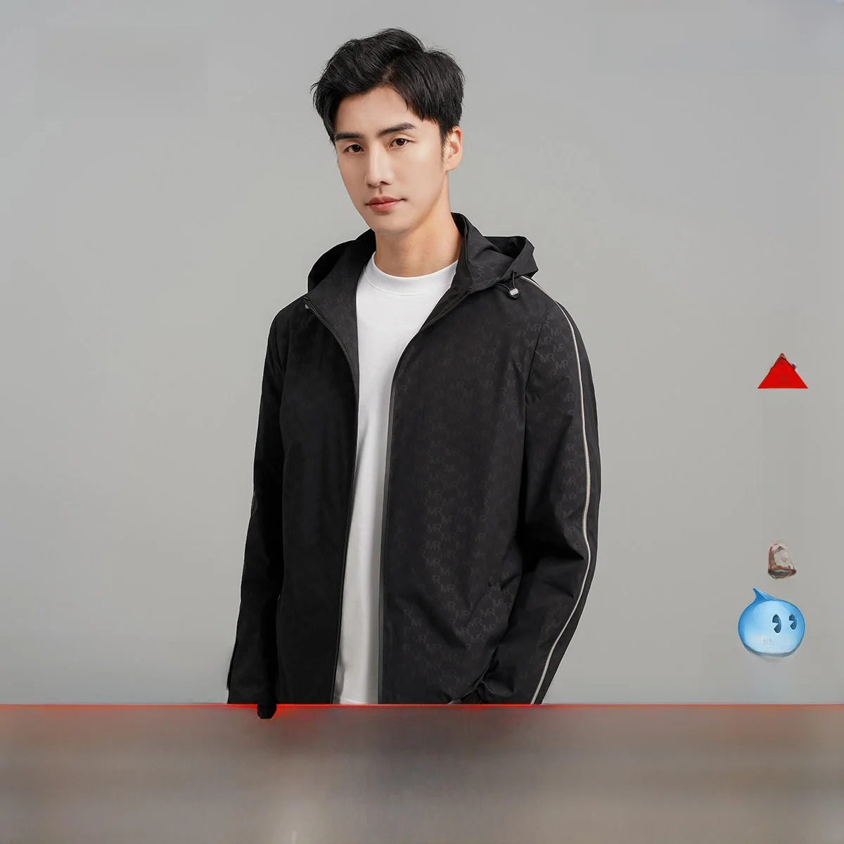 

Snow Flng 2026 Spring Autumn Men's Casual Outdoor Spor Hooded Jaet Outerwear Versatile Long Sve ort Sle Polyester