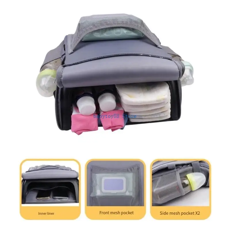 Y4UD 2 in 1 Child for Dining Chair Portable Travel Highchair Diaper Bag Creative Mother Child Essential Organiser