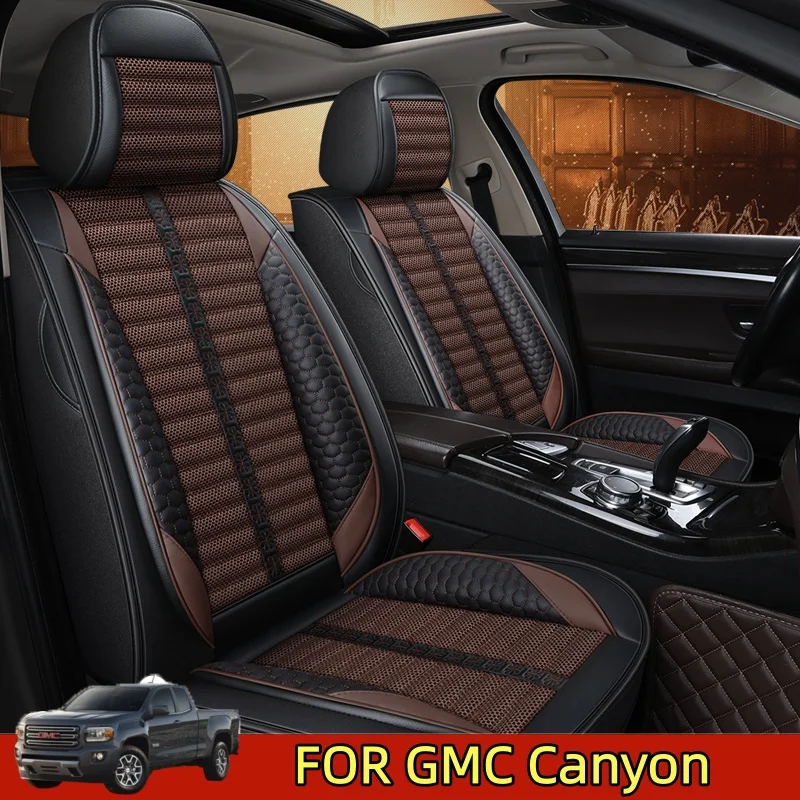 

Чехол на автомобильное сиденье GMC Canyon, водонепроницаемый чехол из искусственной кожи и льна, полный комплект, 5-местный, с полной упаковкой, новый чехол на сиденье