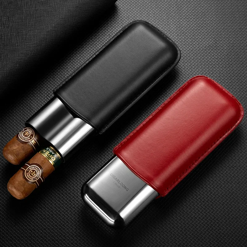 Portable Cigar Holder Moisturizing Holds Up To 2 Cigars Smoking Accessories