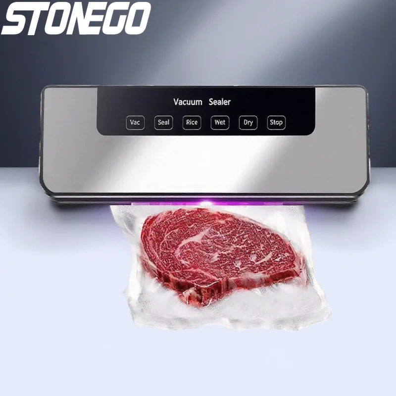 

Automatic Vacuum Sealer Machine for Dry Wet Oil Powder with 65kPa Suction Power Hand Control Food Packing Equipment