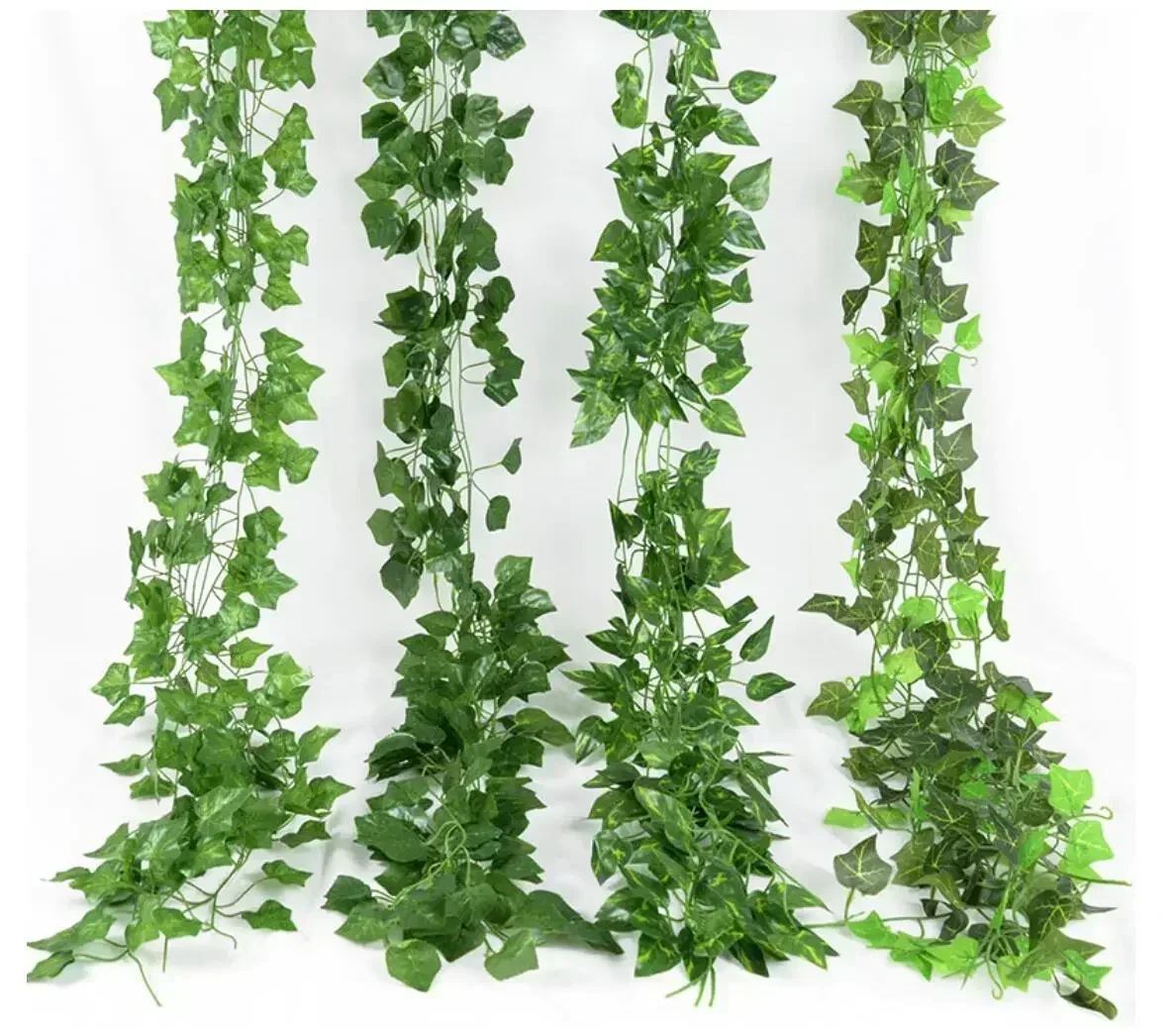 2.1M Artificial IVY Leaf Rattan Faux Grape Sweet Vines Small Green Leaves Plant Garland IVY Creeper Wreath Home Restaurant Decor