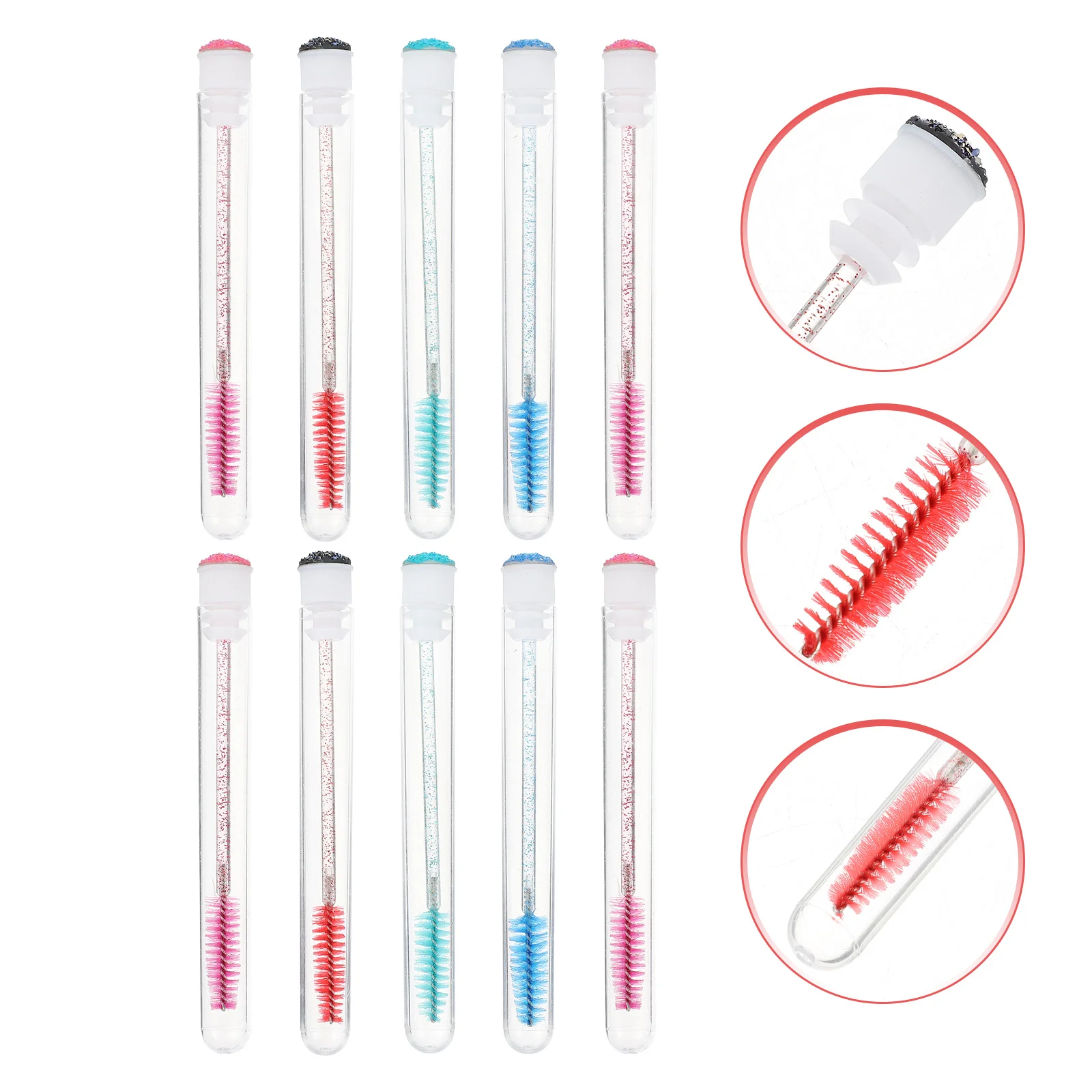 10 قطعة أنبوب فرشاة الرموش حاوية الماسكارا الفارغة المحمولة لخط الشعر كريم الحاجب صبغ قضيب صغير #6