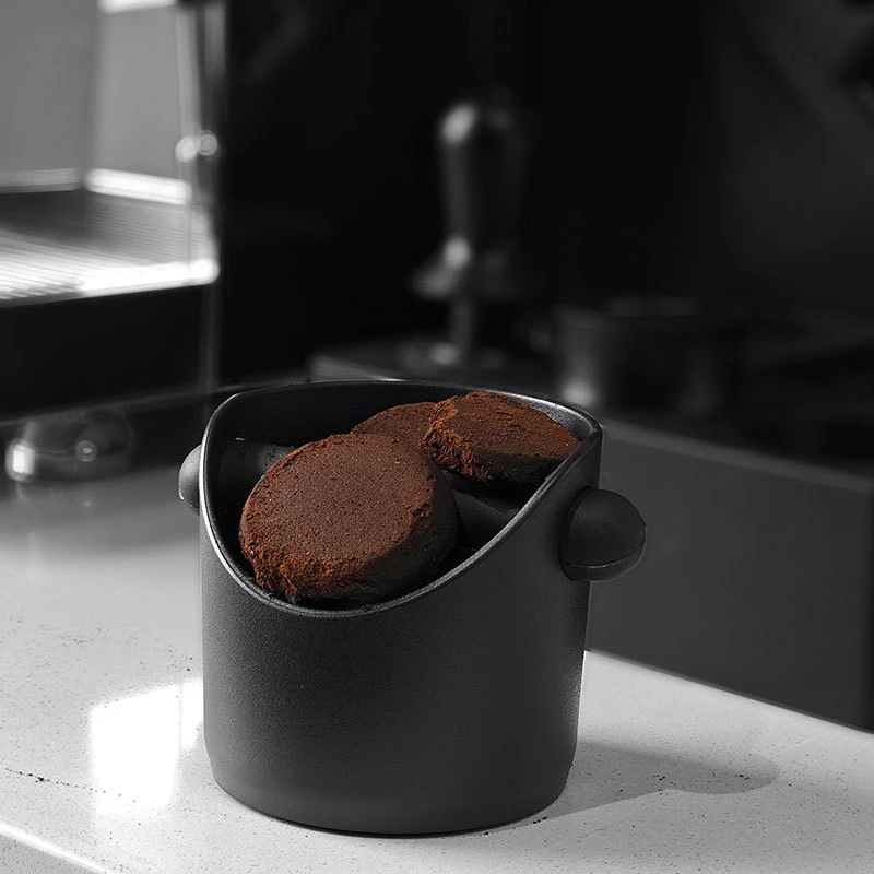 Detachable Coffee Knock Box with Impact Bar Anti‑Slip Shock‑Absorbing Espresso Ground Waste Container for Bar Application