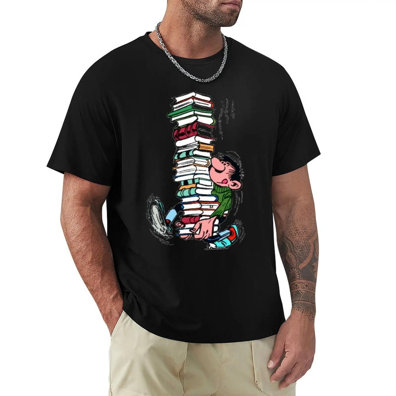 

Gaston lagaffe T-Shirt vintage clothes croswit shirt man new edition plus size tops luxury clothes men