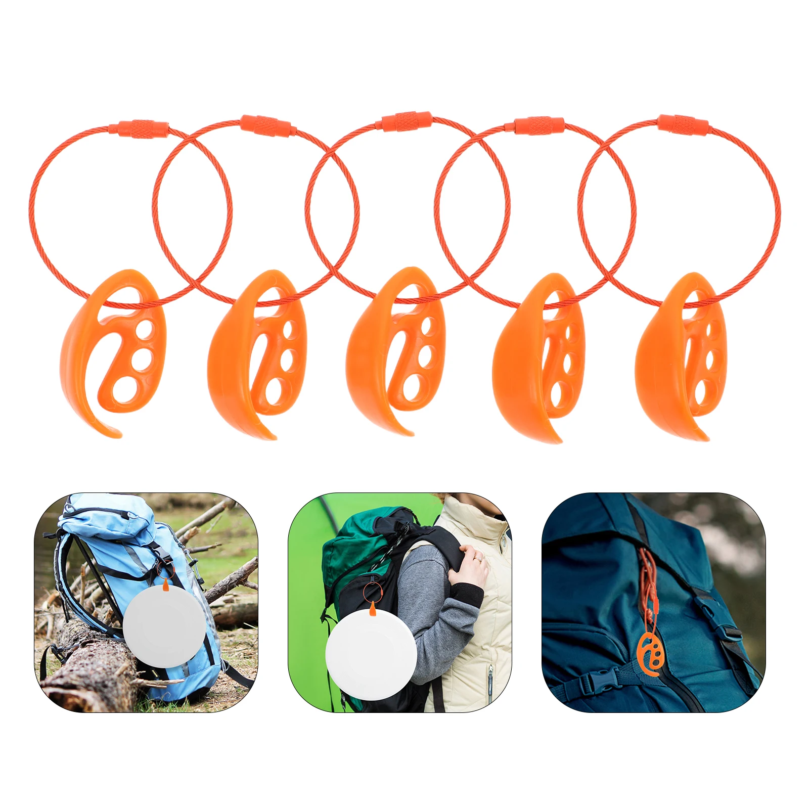 

10pcs Outdoor Flying Holder: Lightweight Plastic Disc Carrier For Backpacks Belts Detachable Sport Clip For Camping Hiking Disc