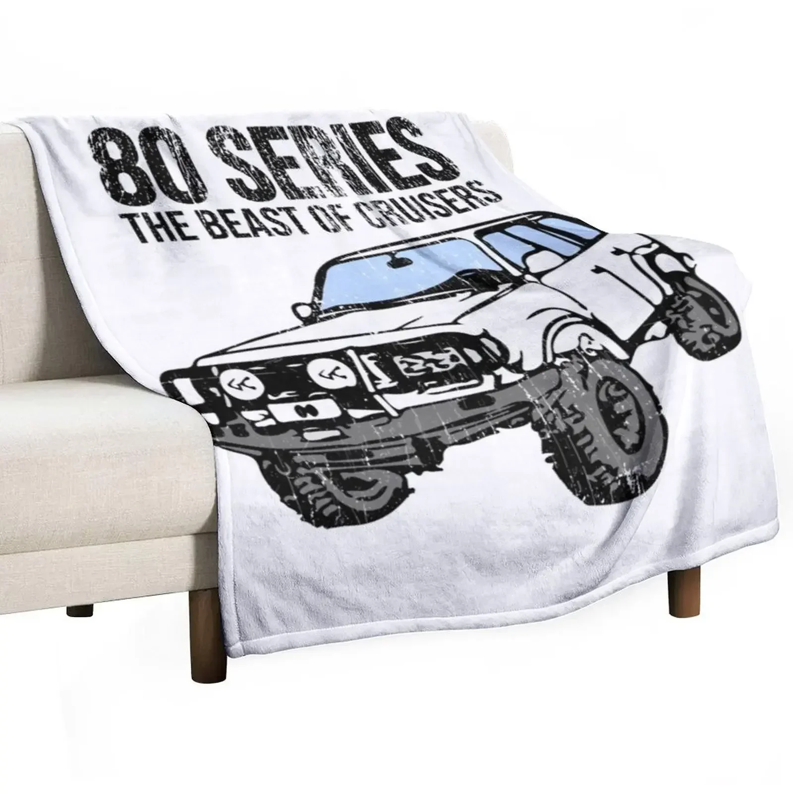 80 series the beast of landcruisers Throw Blanket Bed Picnic Heavy blankets and throws Blankets