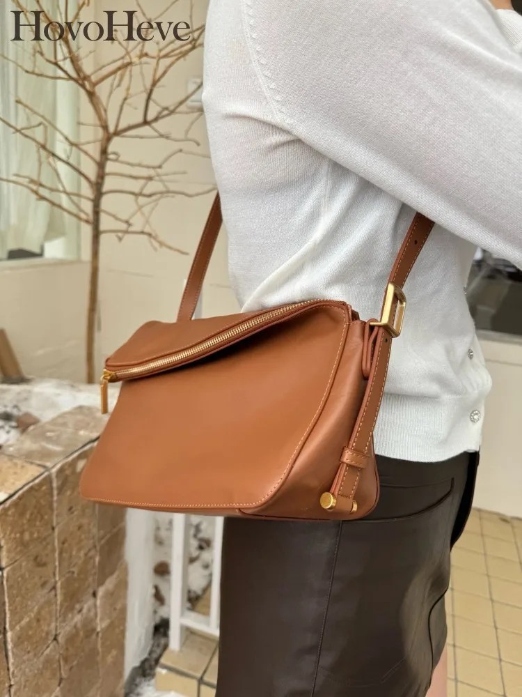 

Designer Vintage Women Fashion Single Shoulder Versatile Box Bag Casual Tote Handbag Office Ladies Genuine Leather Crossbody Bag