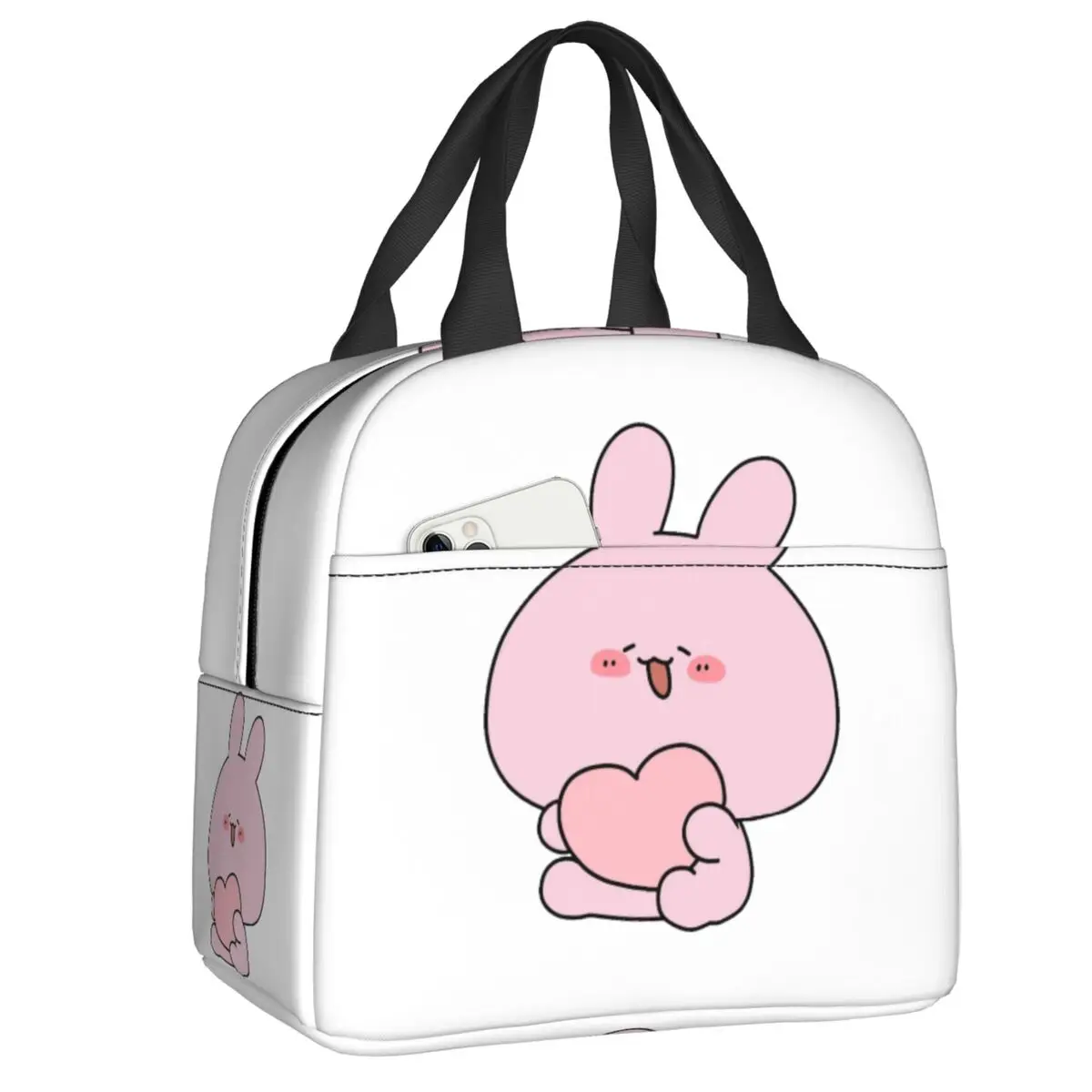 

Custom Asamimichaan Anime Cartoons Asamimi Insulated Lunch Bags for Women Resuable Cooler Thermal Food Lunch Box Camping Travel