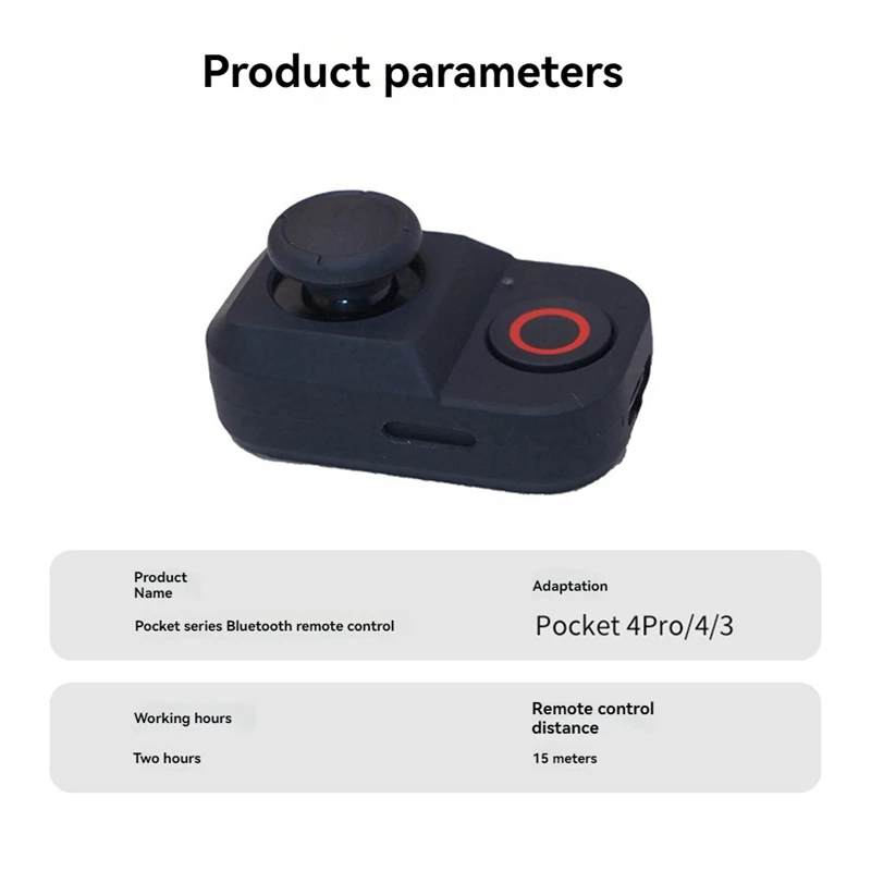 DT98 Wireless Remote Shutter Controller for DJI for Osmo Pocket 4P/4/3 Photography Accessory with Active Tracking Ergonomic