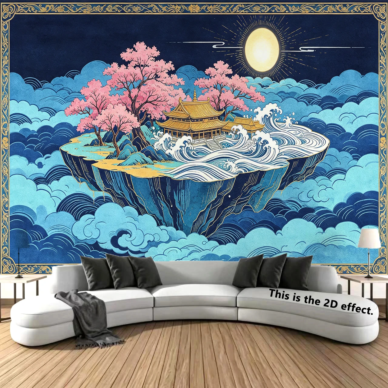 Moon Palace Tapestry Background Cloth Hanging Cloth Bedroom Bedside Decorative Wall Cloth Dormitory Tapestry
