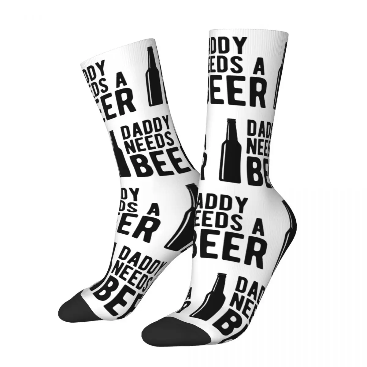 

Daddy Needs A Beer Socks All Season Long Socks Accessories for Man's Woman's Gifts