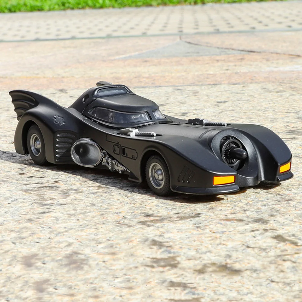 รถแบทโมบิลอัลลอยด์ 1:32 รุ่นวัลแคน ปี 1989 ของเล่นรถยนต์จำลองพร้อมไฟและเสียงเพลง รถสปอร์ตขนาดเล็กแบบดึงหลัง ของตกแต่ง