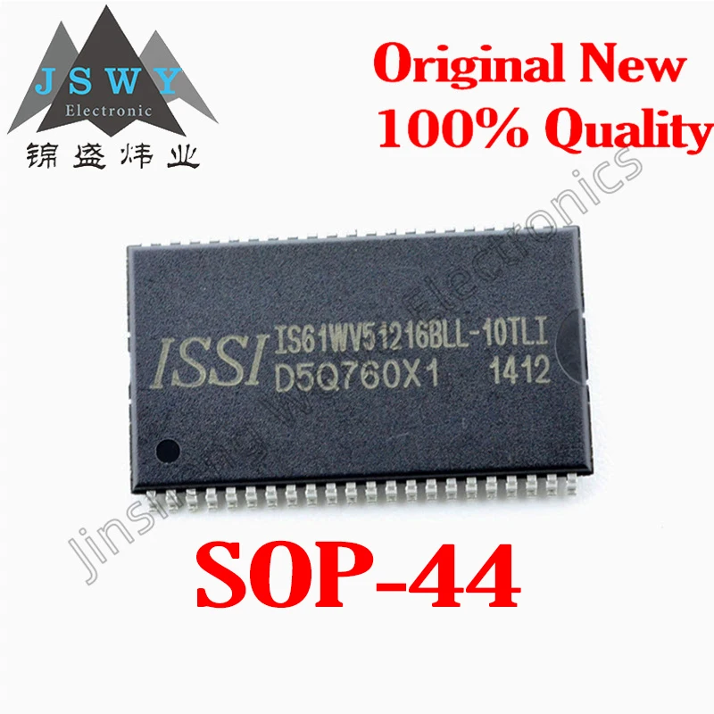 

(1/5 pieces) IS61WV51216BLL-10TLI TSOP-44 IS61WV51216BLL/8Mbit Static Random Access Memory Chip/New Original Spot Electronics