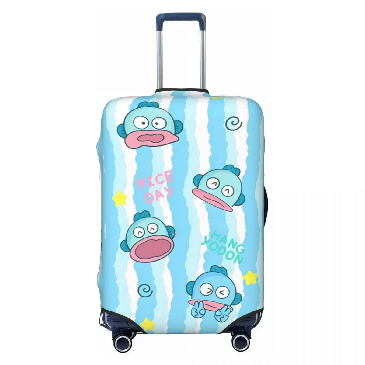 

Custom Cute Hangyodon Suitcase Cover Vacation Strectch Luggage Accesories Business Protection