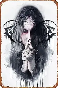 Watercolour And Lyrics Ghostemane Metal Tin Sign Poster Vintage Art Wall Decor 12 x 8 inch 1pc sign sign