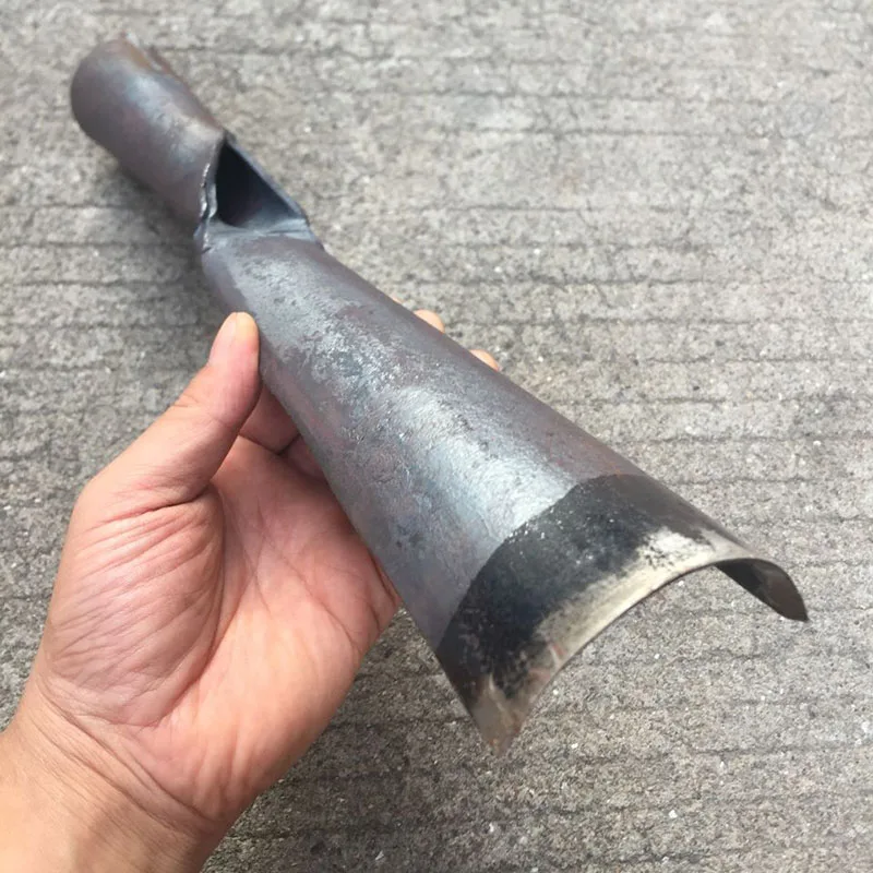 Carbon Steel Half-Circular Shovel with Rounded Blade—Hole-Digging Tool, Root-Cutting Chisel, for Landscaping and Agriculture