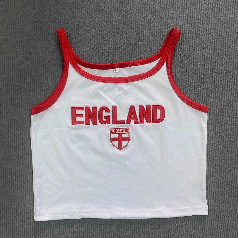 

Women's new American T-shirt looks slim, sexy, slim fit, short sleeveless vest, women's summer vest top Y2K