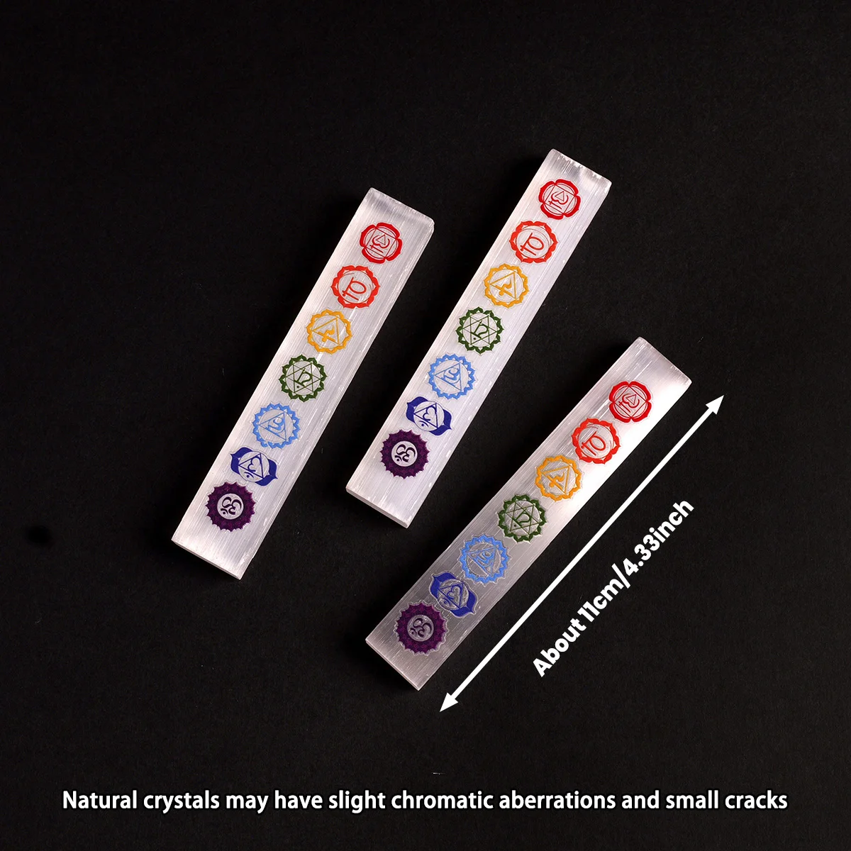 1PC White Selenite Crystal Board Natural Stones Healing Gypsum Chakela Magic Stick Palm Stone - Energy Healing Gift