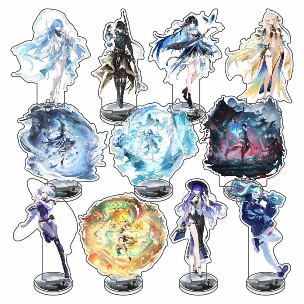 Wuthering Waves Suisui Figure Stand Model Plate YangyangXuanling Lucilla Acrylic Standing Anime Jingran Qingxiao Gift Keychain