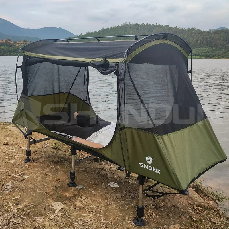 

Portable canvas wholesale off ground swag tent waterproof outdoor camping tent folding bed off the ground tent jungle fishing