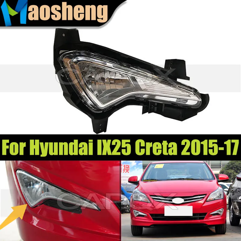 

Front Bumper Fog Lamp Light For Hyundai IX25 Creta 2015 2016 2017 Foglight Foglamp Turn Signal