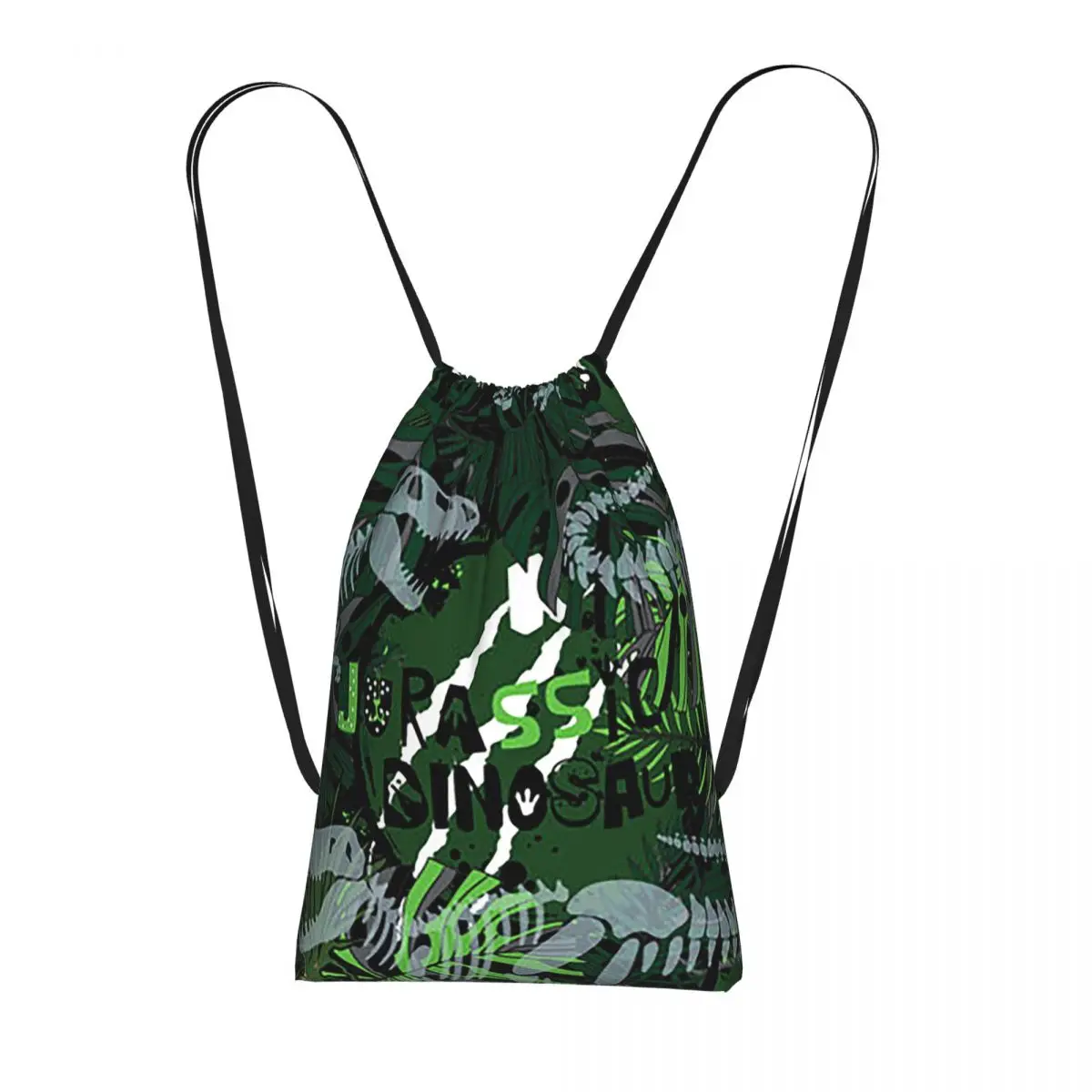 

Dinosaur Fossil Green Pattern Backpacks Multi-function Drawstring Bundle Pocket Sports Bag Book Bags for Travel Students