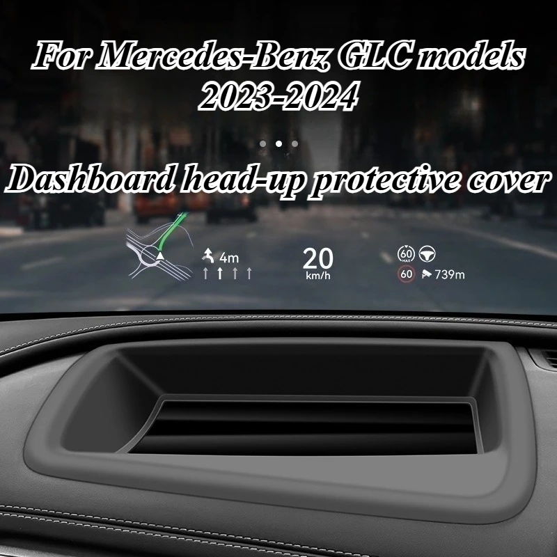 

Для Mercedes GLC 2023-24, антибликовая крышка HUD-проектора 5-го поколения, изогнутая защита приборной панели, внутренняя отделка премиум-класса, автомобильные аксессуары