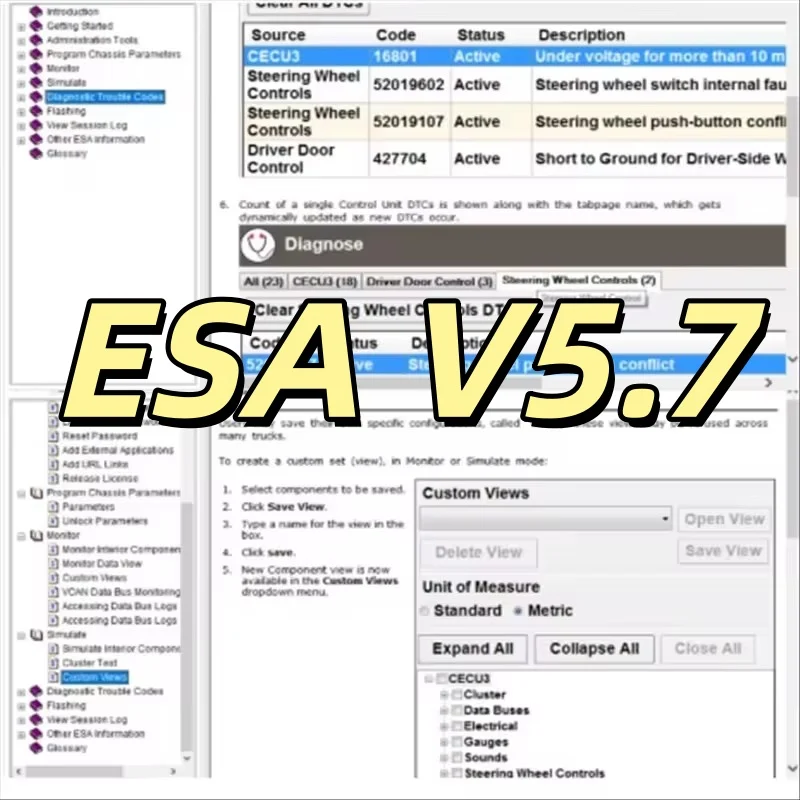 2026 Hot Sell Electronic Service Analyst ESA 5.7 Truck Diagnostic With 2024 Full SW Flash Files & keygen UNLOCK for Paccar