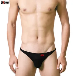 Boy Sports Pure Cotton G String for Men Sexy Convex Pouch Thong Thin Edges Tempting Playful T Back Panties Sissy Funny Underwear