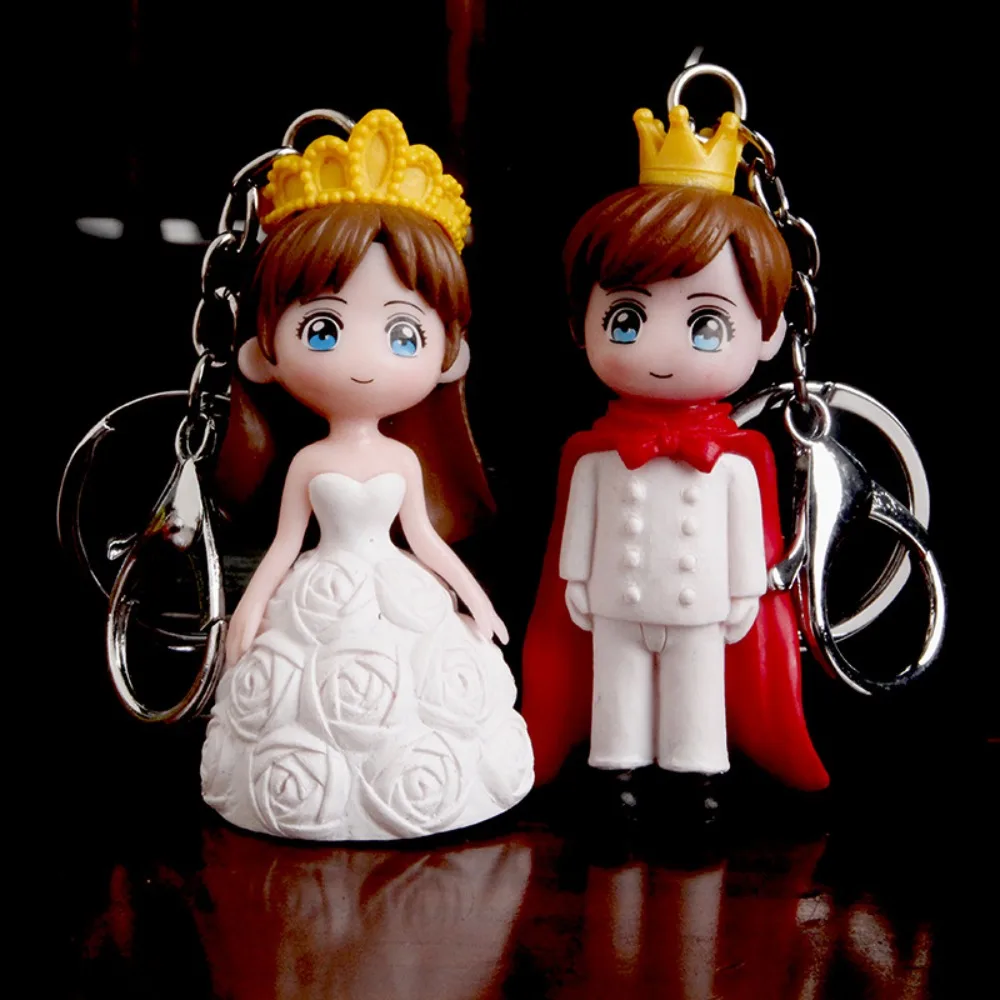 

Свадебный подарок, автомобильный брелок, милый мультяшный брелок для пары, маленькая девочка, жених, кукла, креативная сумка, украшение, кулон