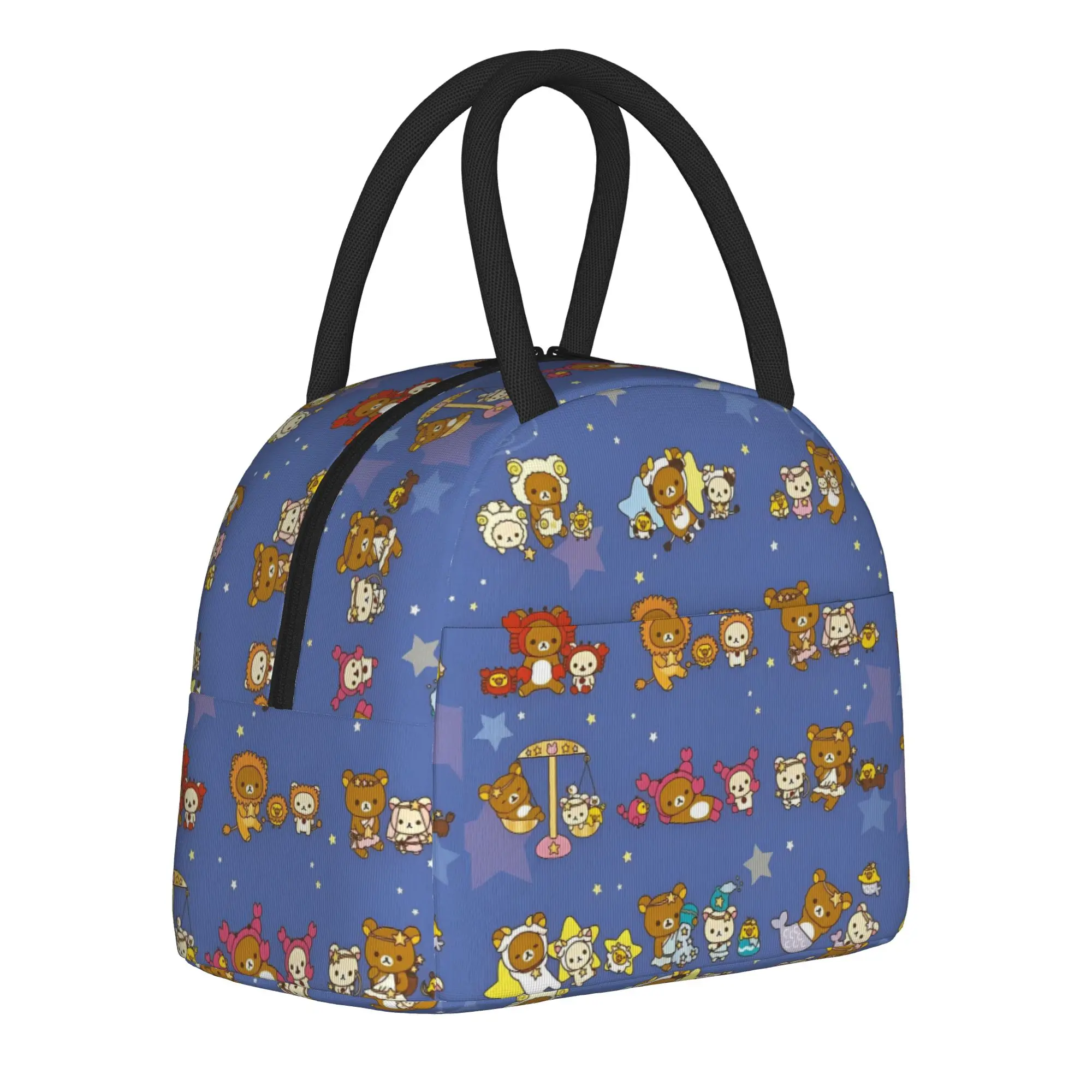 rilakkuma-at-night-bolsas-termicas-isoladas-para-almoco-reutilizaveis-recipiente-para-refeicoes-bolsa-termica-de-alta-capacidade-sacos-para-armazenamento-de-alimentos