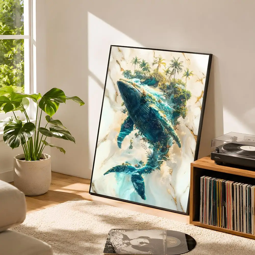 Wild Souls Animal Bear Phoenix Rebirth Poster Self Adhesive Matte Wall Art Removable Home Room Decoration