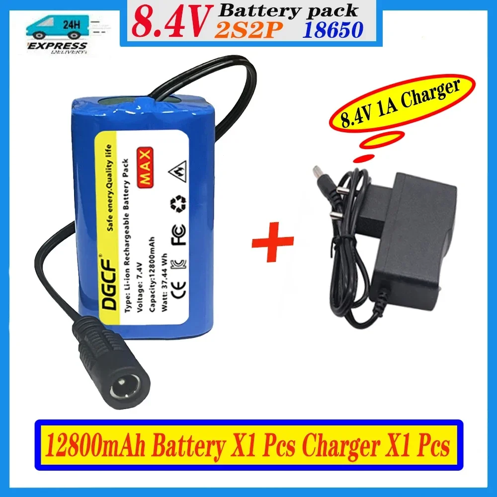 Batería de 7,4 V y 12800Mah para barco de cebo de pesca a Control remoto, piezas de batería para V020, V900, 2011-5, V007, C18, H18, V18, D18B, FX88