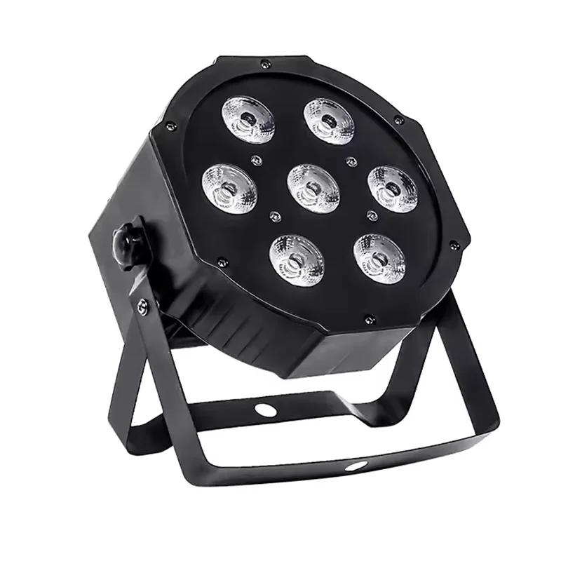 Pop 7x10W RGBW LED Flat Par Light Full Color LED Effect Light DMX512 Control Wash Disco Bar Club Party Wedding Stage Light Show