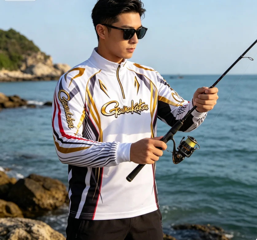 

Fishing Clothing New Summer Men Ice Silk Sun-protective Shirt Breathable Dry Sea Fishing Jacket With Hood