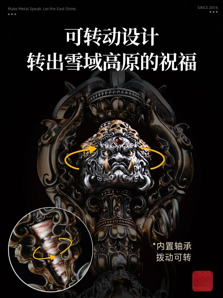 لعبة نصية أصلية مقبض يدوي قطعة مدقة فاجرا زخرفة محمولة باليد مدقة كارما لتخفيف الضغط لتزيين سطح المكتب