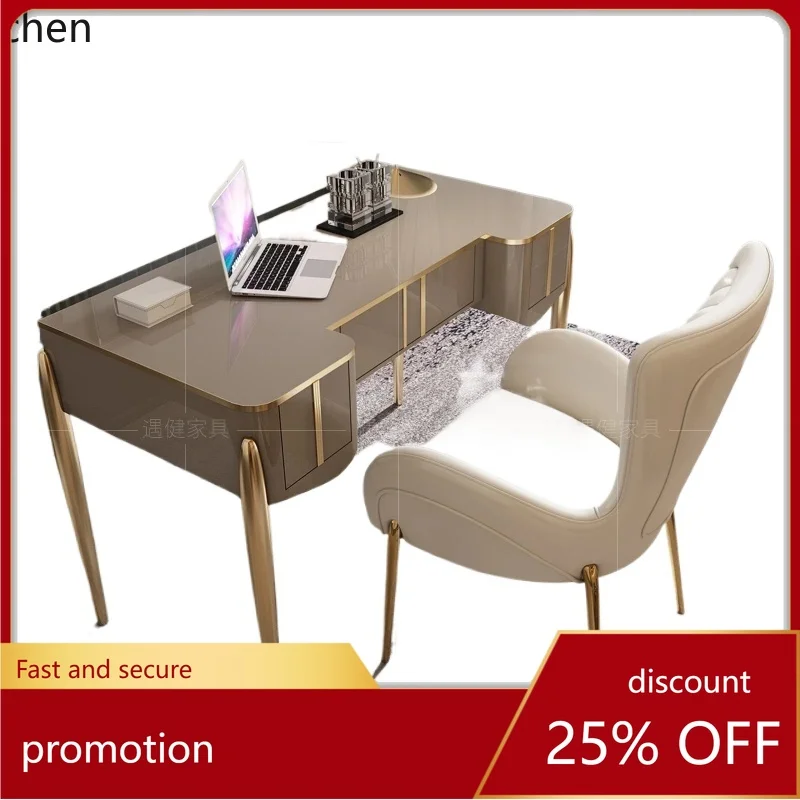 

HT stainless steel paint consulting desk designer home computer desk