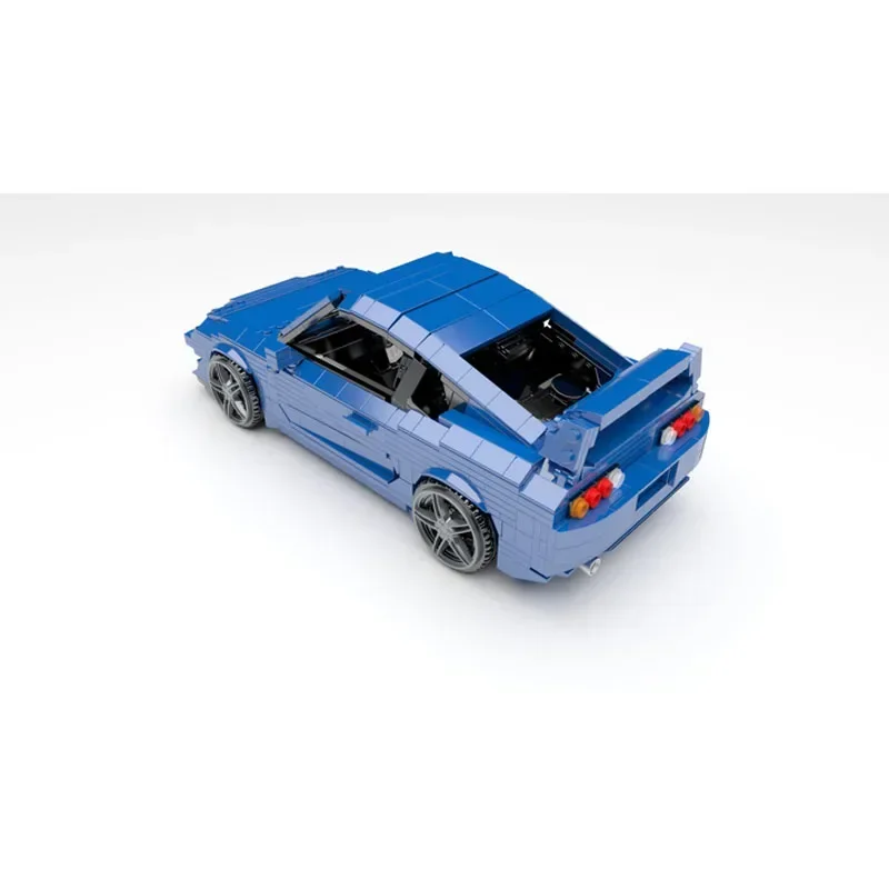 MOC-41879 Blue Classic A80 Supercar Assembly Splicing Building Block Model1017Building Block Parts Adult Kids Birthday Toy Gift